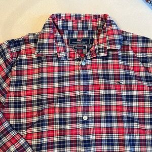 Vineyard Vines Boys XL Flannel Red, White, and Blue